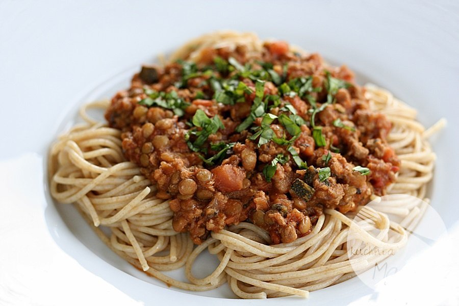 3958.900 - Spaghetti bolognese z zieloną soczewicą