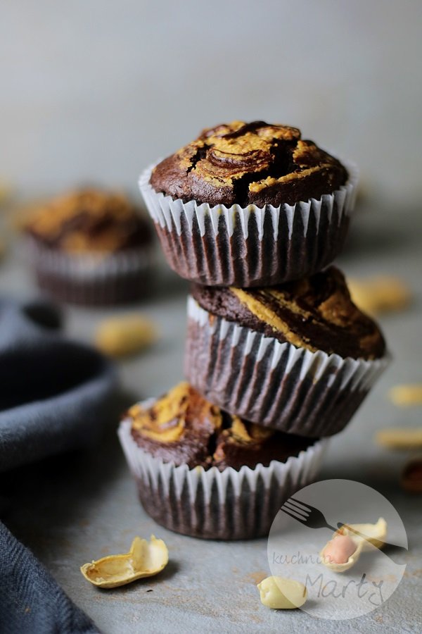 0639 - Muffinki czekoladowe z masłem orzechowym